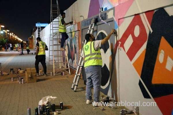 riyadh-municipality-carries-out-drawing-of-murals-to-improve-urban-landscape-saudi