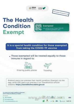 tawakkalna-clarifies-on-exempted-status-for-a-special-health-condition-people-in-saudi-arabia_UAE
