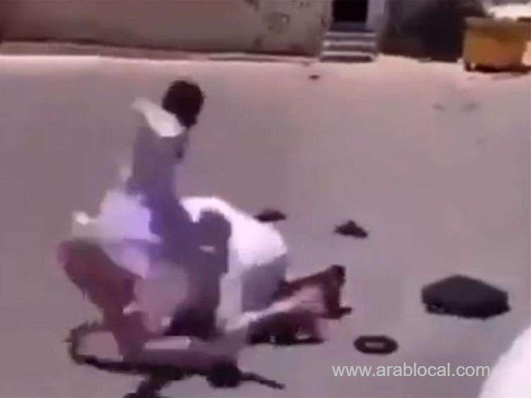 a-student-beats-a-teacher-at-high-school-saudi
