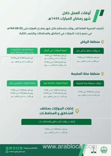 during-ramadan-jawazat-announces-its-working-hours-saudi