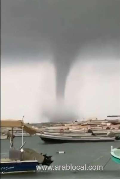 rabigh-waterspout-strongest-ever-recorded-reaches-shoreline-amid-heavy-rain-and-storms-saudi