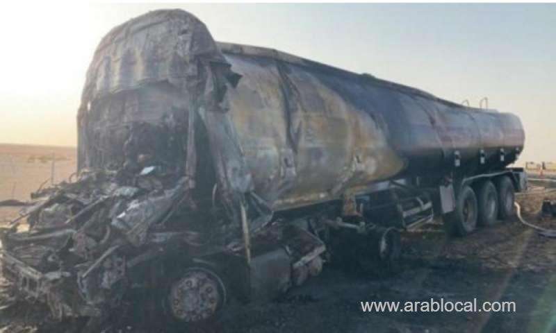 driver-dies-as-fuel-truck-catches-fire-on-yanbu-highway-saudi