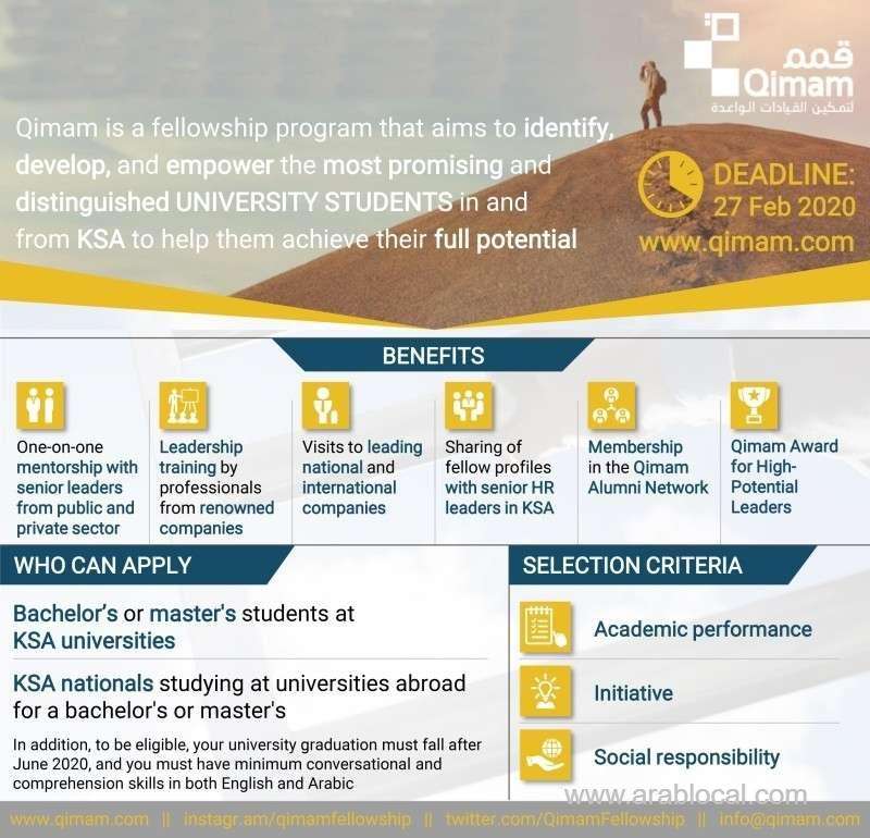 applications-open-for-3rd-edition-of-qimam-fellowship-program-saudi