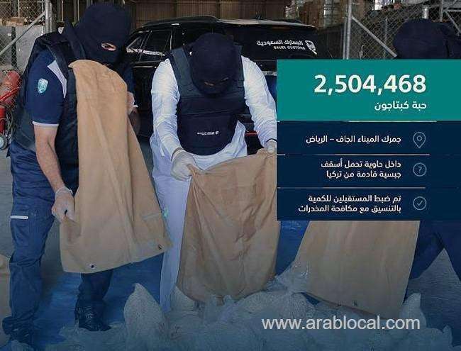 riyadh-seizes-2504468-captagon-pills-hidden-in-consignment-from-turkey-saudi