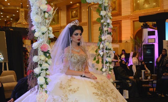 latest bridal designs are showcased at the 19th Saudi International Wedding Expo