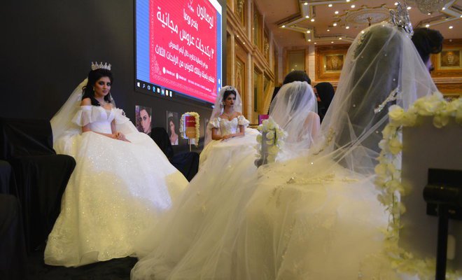 latest bridal designs are showcased at the 19th Saudi International Wedding Expo