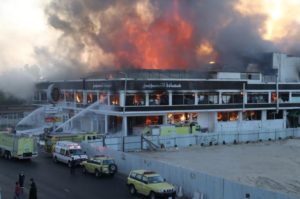 Huge fire broke out in a major supermarket