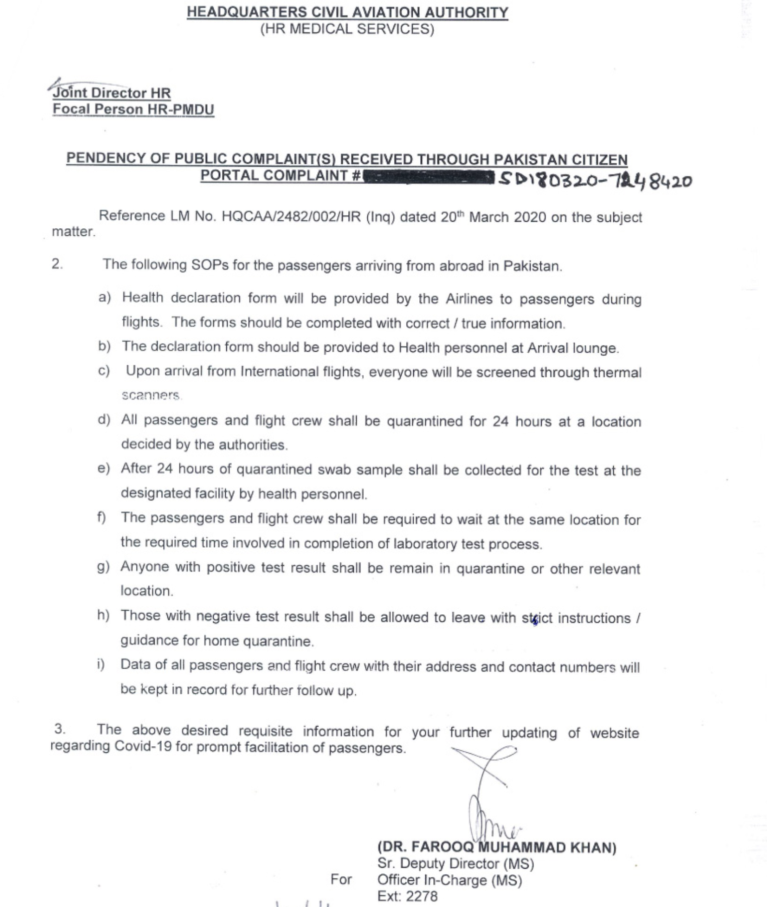Pakistan Resumes International Flight Operations From May 30