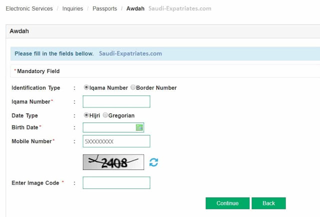 Procedure To Apply For Awdah Service In Absher For Returning To Home Countries From Saudi Arabia