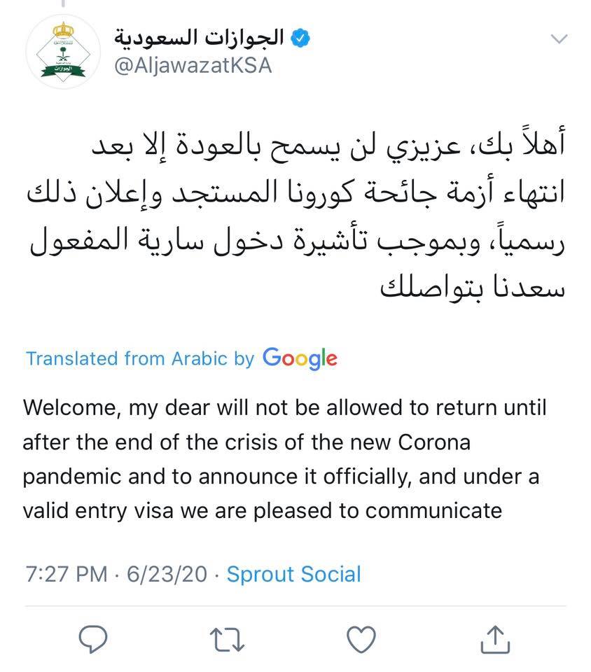 No entry for expats in saudi arabia till pandemic ends