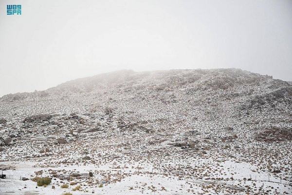Saudi Arabia's Northern Mountains Are Covered In Snow