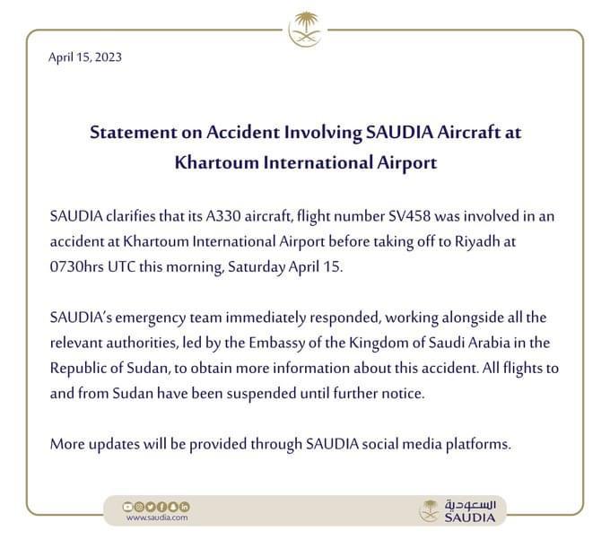 Saudia Airline Gubnshot