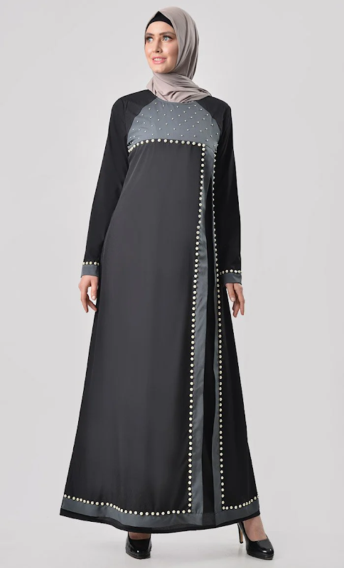 Pearl detail placket